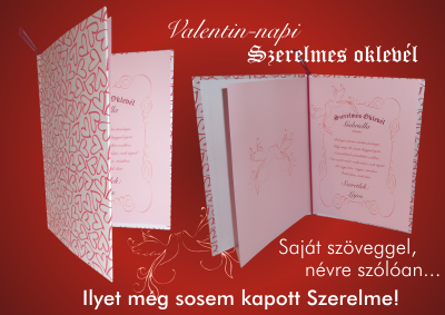 Valentin-napi szerlemes oklvevl minta